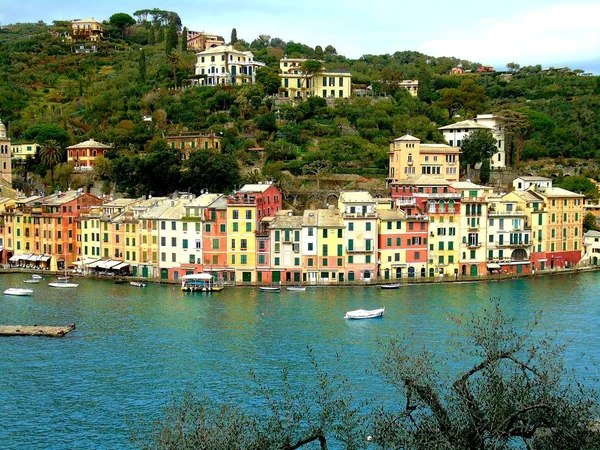 Portofino Italie Mai 2019 Beau Portofino Avec Des Maisons Villas — Photo