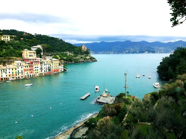 Liguria Włochy 2019 Podróżowanie Liguryjskim Wybrzeżu Letnie Dni Pięknym Widokiem — Zdjęcie stockowe
