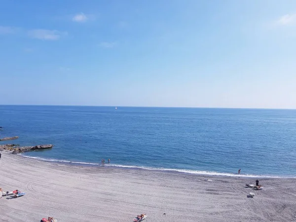 Liguria Italy 2019 Travelling Ligurian Seaside Summer Days Beautiful View — Stock Photo, Image