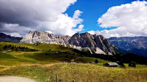 Arka Planda Büyülü Dolomites Dağları Trentino Alto Adige Bölgesinde Inanılmaz — Stok fotoğraf