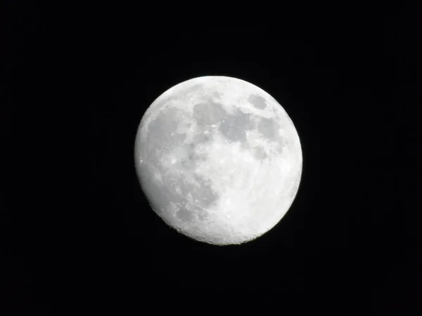 Full Moon Isolated Black Background Summer Days — Stock Photo, Image