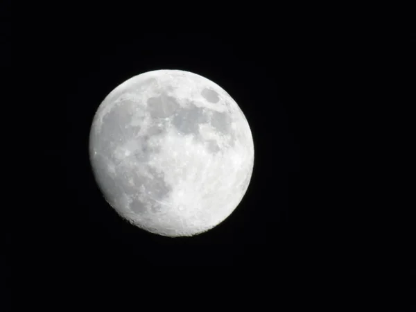 夏季黑色背景上隔离的满月 — 图库照片