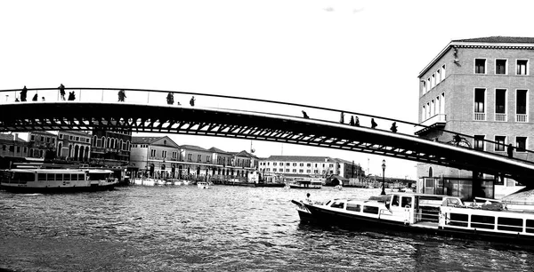 Venedig Italien 2019 Neblig Neblig Venedig Kanal Historische Alte Häuser — Stockfoto