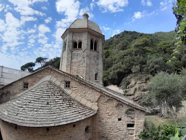 Portofino Italia 2019 Bella Baia Con Case Colorate Portofino Nei — Foto Stock