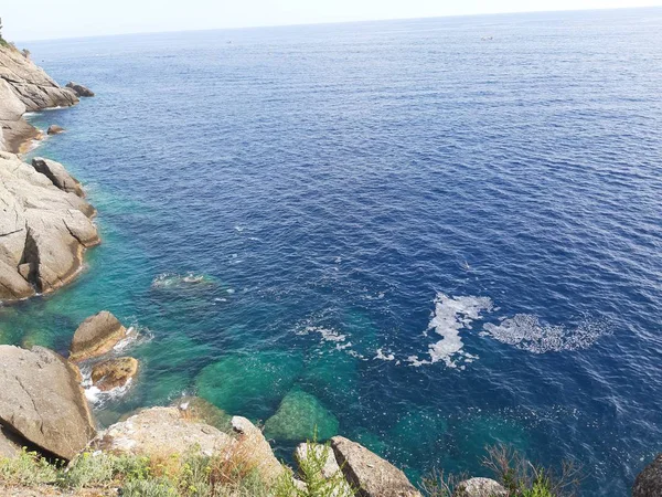 Portofino Włochy 2019 Piękna Zatoka Kolorowymi Domami Portofino Dni Sumer — Zdjęcie stockowe