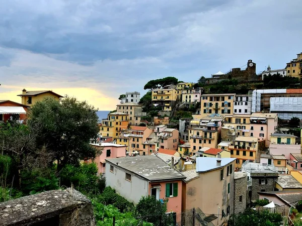 Liguria Italy 2019 Travelling Ligurian Seaside Summer Days Beautiful View — стоковое фото