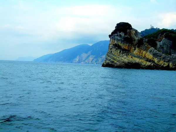 Portovenere Itália 2019 Fantástico Panorama Primavera Cidade Portovenere Esplêndida Cena — Fotografia de Stock