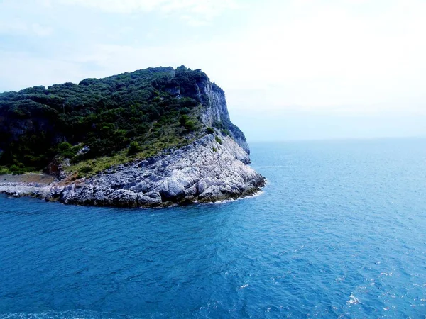 Portovenere Italy 2019 Fantastic Spring Panorama Portovenere Town Пронзительная Вечерняя — стоковое фото