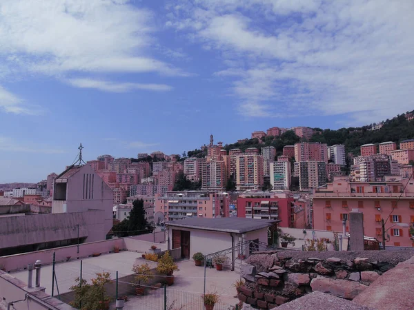 Genova Italia 2020 Bellissimi Scatti Dei Quartieri Genova Estate Dalla — Foto Stock