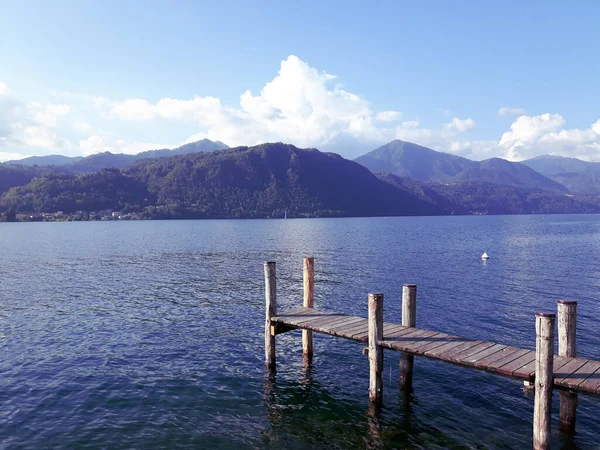 Piemonte Itália 2020 Bonita Legenda Lago Orta Nos Dias Verão — Fotografia de Stock