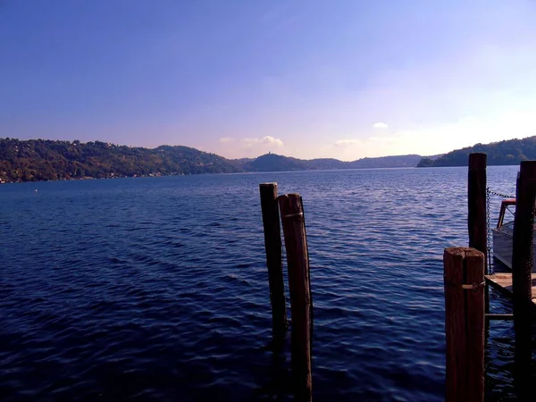 Piemonte Italy 2020 Beautiful Caption Lake Orta Summer Days Piemonte — стоковое фото