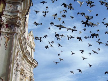 Cervo Ligure, İtalya - 06 / 15 / 2020: Yaz günlerinde Riviera Ligure civarında seyahat. Deniz kenarındaki küçük vilagların tipik eski binalarla güzel fotoğrafları..
