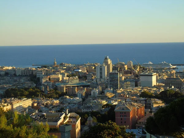 Gênes Italie Août 2020 Vue Aérienne Terminal Maritime Conteneur Conteneurs — Photo