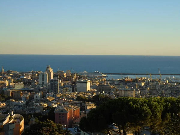 Gênes Italie Août 2020 Vue Aérienne Terminal Maritime Conteneur Conteneurs — Photo