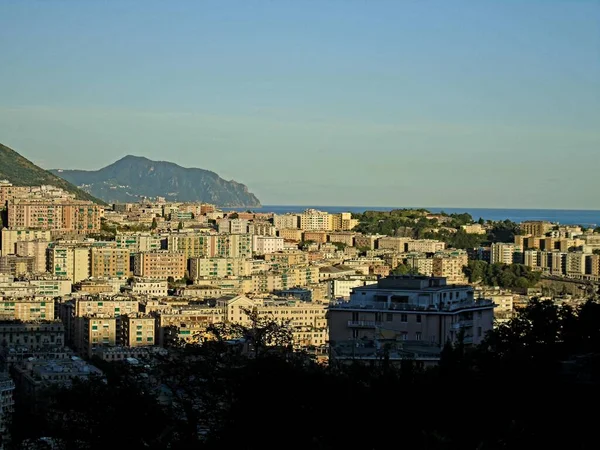 Genua Italië Augustus 2020 Uitzicht Vanuit Lucht Scheepvaart Containerterminal Haven — Stockfoto