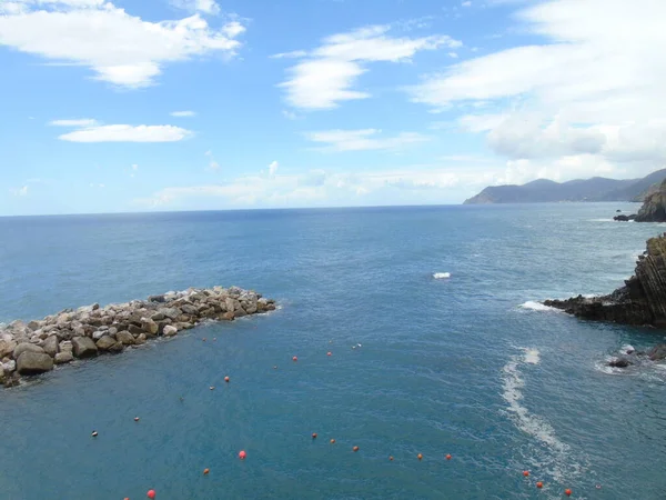 Cinque Terre Italy 2020 Красивий Краєвид Прибережного Рибальського Села Дивовижний — стокове фото