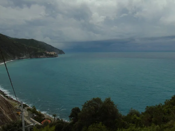 Cinque Terre Itálie 2020 Krásná Krajina Pobřežní Rybářské Vesnice Nádherný — Stock fotografie