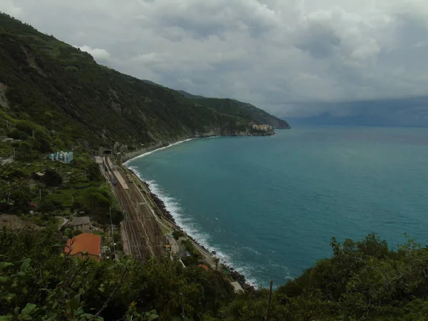 Cinque Terre Italia 2020 Bellissimo Paesaggio Villaggio Pescatori Costieri Splendida — Foto Stock