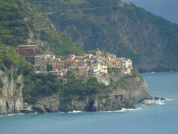 Cinque Terre Italy 2020 Beautiful Landscape Coastal Fishing Village Amazing — стоковое фото