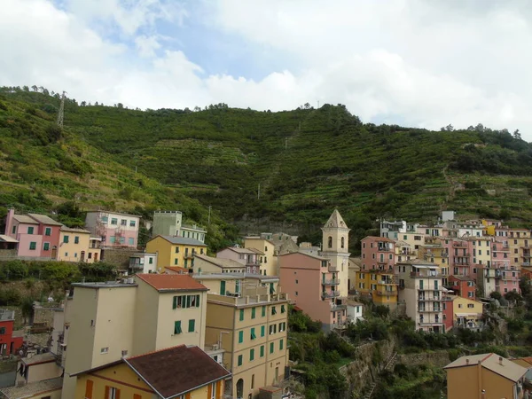 Cinque Terre Italy 2020 Beautiful Landscape Coastal Fishing Village Amazing — стоковое фото