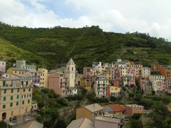 Cinque Terre Italy 2020 Beautiful Landscape Coastal Fishing Village Amazing — стоковое фото