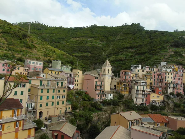 Cinque Terre Italy 2020 Beautiful Landscape Coastal Fishing Village Amazing — стоковое фото