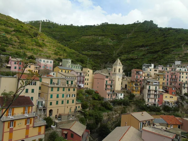 Cinque Terre Italy 2020 Beautiful Landscape Coastal Fishing Village Amazing — стоковое фото