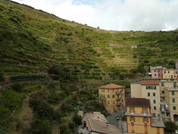 Cinque Terre Italy 2020 Beautiful Landscape Coastal Fishing Village Amazing — стоковое фото