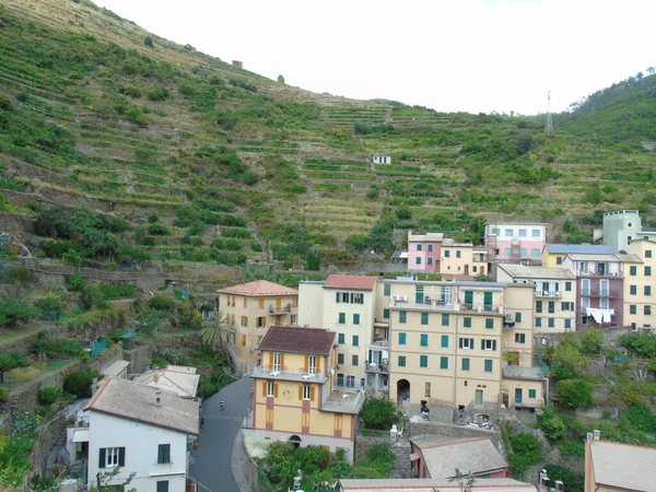 Cinque Terre Italy 2020 Beautiful Landscape Coastal Fishing Village Amazing — стоковое фото