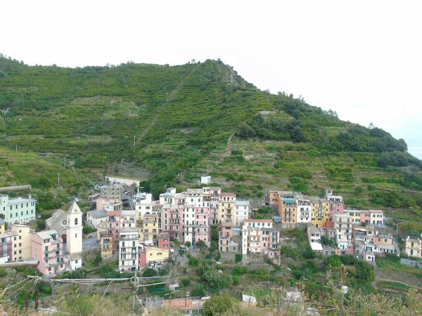 Cinque Terre Italy 2020 Beautiful Landscape Coastal Fishing Village Amazing — стоковое фото