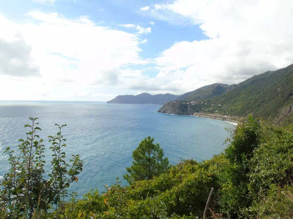 Cinque Terre Italien 2020 Wunderschöne Landschaft Eines Fischerdorfes Der Küste — Stockfoto
