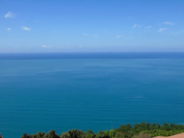 Liguria Italia 2020 Escalera Empinada Con Vistas Mar Que Conduce — Foto de Stock