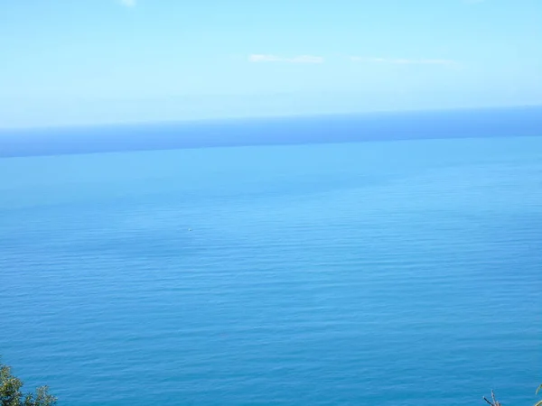 Ligurien Italien 2020 Steile Treppe Mit Blick Auf Das Meer — Stockfoto