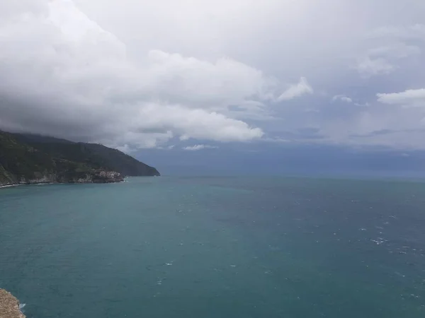 Cinque Terre Itálie 2020 Krásná Krajina Pobřežní Rybářské Vesnice Nádherný — Stock fotografie