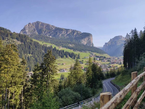 Val Gardena Włochy 2020 Malownicze Alpejskie Miejsce Magicznymi Górami Dolomitów — Zdjęcie stockowe