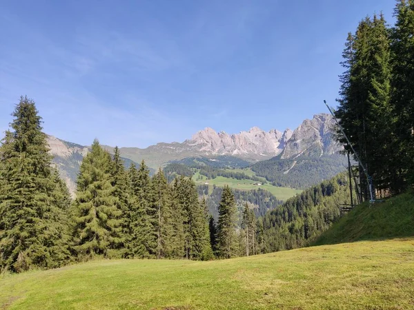 Val Gardena 2020 Paesaggio Alpino Con Magiche Montagne Dolomitiche Sullo — Foto Stock