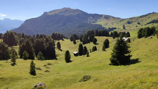 Val Gardena Italien 2020 Naturskön Alpin Plats Med Magiska Dolomitberg — Stockfoto