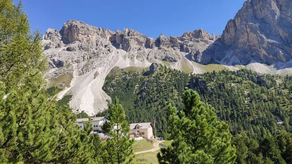 Val Gardena Italy 2020 Scenic Alpine Place Magical Dolomites Mountains — Stock Photo, Image