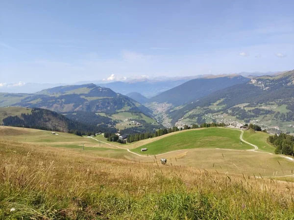 Val Gardena 2020 Paesaggio Alpino Con Magiche Montagne Dolomitiche Sullo — Foto Stock