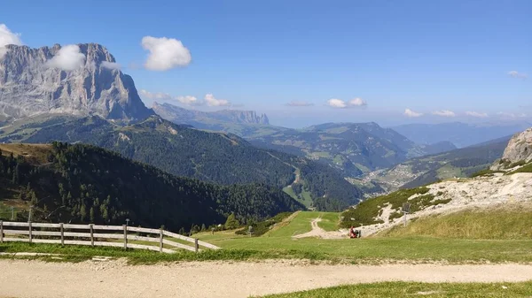 Val Gardena Talya 2020 Arka Planda Büyülü Dolomitler Dağları Trentino — Stok fotoğraf