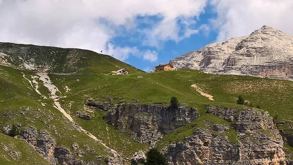 Val Gardena Itálie 2020 Scénická Alpská Krajina Kouzelnými Horami Dolomit — Stock fotografie