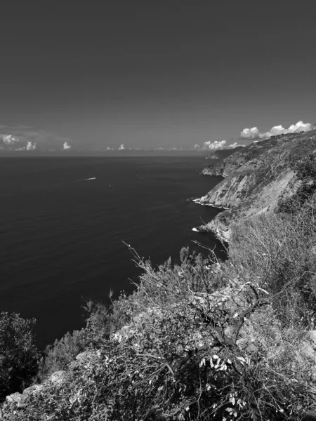 Cinque Terre Ιταλία 2020 Όμορφο Τοπίο Ένα Παραθαλάσσιο Ψαροχώρι Καταπληκτική — Φωτογραφία Αρχείου