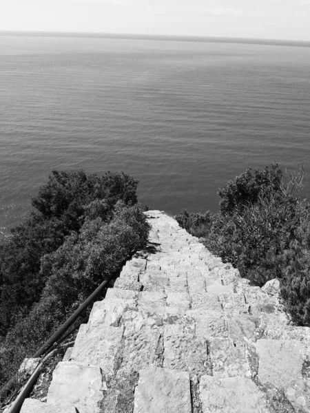 Cinque Terre Italia 2020 Hermoso Paisaje Pueblo Pesquero Costero Vista — Foto de Stock