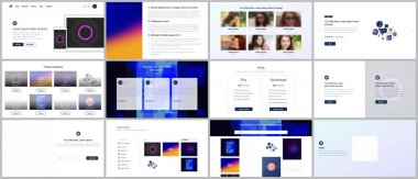 Web sitesi tasarımı, en az sunumları, soyut renkli infographics, minimalist fütüristik arka planlar ile portföy için vektör şablonları. UI, Ux, GUI. Tasarım, başlık, gösterge tablosu ve diğer biçimleri
