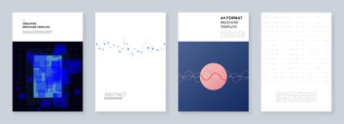 En az trendy broşür şablonları ile soyut renkli infographics, minimalist fütüristik arka tasarım. El ilanı, broşür, broşür, rapor, tanıtım, reklam için şablonlar.