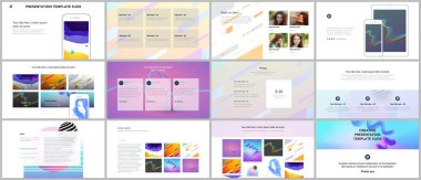 En az sunular, Portföy şablonlar. Basit öðeler beyaz arka plan üzerinde. Broşür kapak vektör tasarımı. El ilanı, broşür, broşür, sunu slaytlarını rapor, pazarlama, reklam.