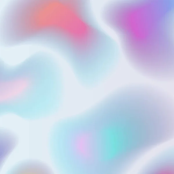 Fondo holográfico abstracto en colores pastel. Formas fluidas, desenfoque patrón de colores. Ilustración vectorial — Archivo Imágenes Vectoriales