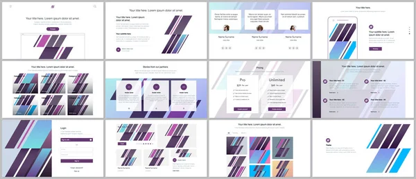 Conjunto de modelos vetoriais para design de sites — Vetor de Stock