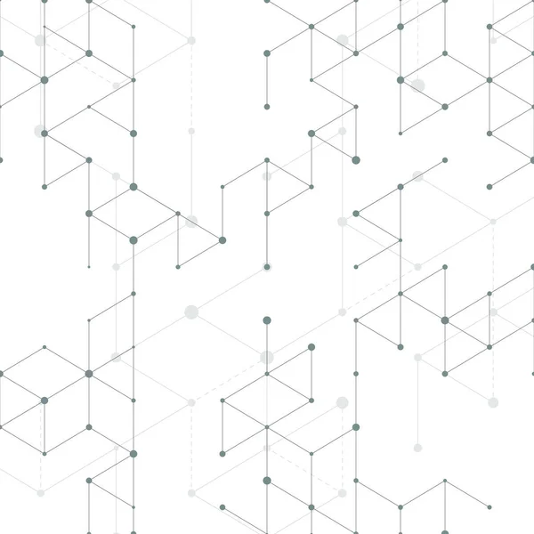 Padrão de arte de linha moderna com linhas de conexão no fundo branco. Estrutura de ligação. Fundo gráfico geométrico abstrato. Tecnologia, conceito de rede digital, ilustração vetorial . — Vetor de Stock