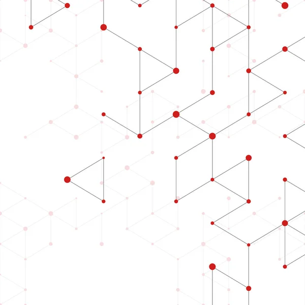 Motif moderne d'art linéaire avec des lignes de connexion sur fond blanc. Structure de connexion. Fond graphique géométrique abstrait. Technologie, concept de réseau numérique, illustration vectorielle . — Image vectorielle